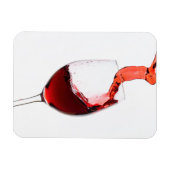 Rotwein fließt ins Weinglas マグネット (横)