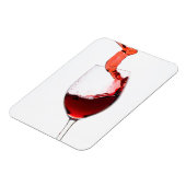Rotwein fließt ins Weinglas マグネット (左側)