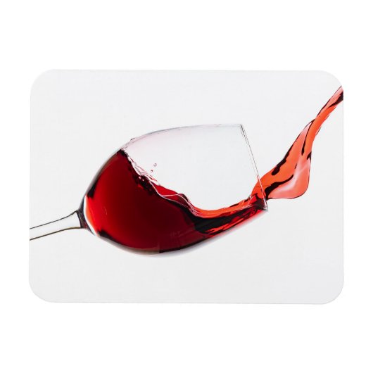 Rotwein fließt ins Weinglas マグネット (横)
