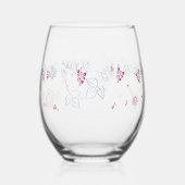 Rotwein Glas ステムなしワイングラス (正面)