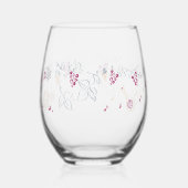 Rotwein Glas ステムなしワイングラス (裏面)
