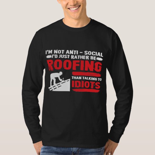 Rouberおもしろい Gift - I'm notアンチsocial Tシャツ (正面)