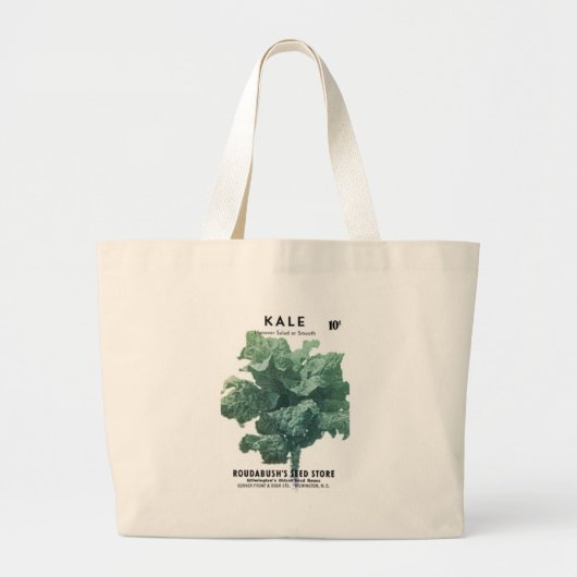 Roudabush's Seed Store，ケール ラージトートバッグ (正面)