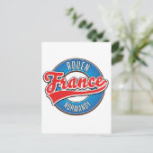 Rouen Normandyフランスのレトロロゴ ポストカード (スタンド正面)