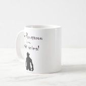 Rougarouは私の精神の動物のケージャンの狼人間のマグです コーヒーマグカップ (正面左)