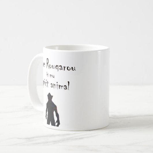 Rougarouは私の精神の動物のケージャンの狼人間のマグです コーヒーマグカップ (正面左)