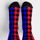 Rouge et bleue punk Legging ソックス (上部)