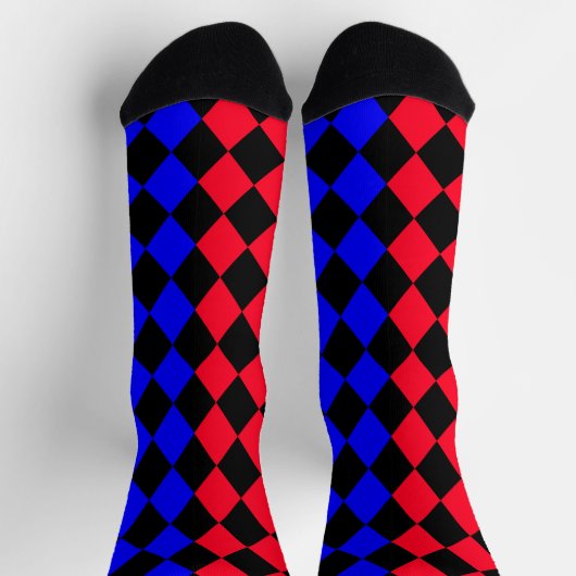 Rouge et bleue punk Legging ソックス (上部)