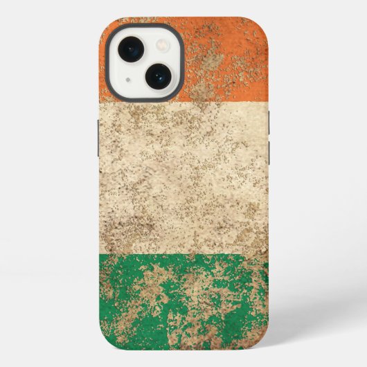 Rough Aged Vintage Irish Flag iPhoneケース (裏面)
