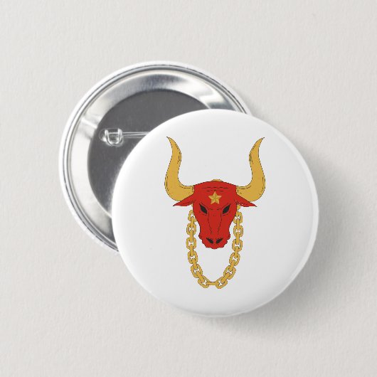 Rough bull | Bull | OX 缶バッジ (正面&裏面)