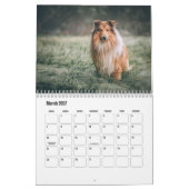 Rough Collie Calendar カレンダー (3月 2027)