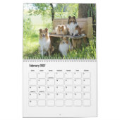 Rough Collie Calendar カレンダー (2月 2027)