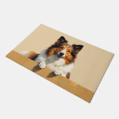 Rough Collie Doormat Art ドアマット (アングル)
