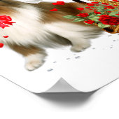 Rough Collie Heart Balloon Happy Valentine Day Dog ポスター (角)