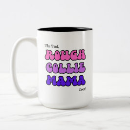 Rough Collie Mama ツートーンマグカップ