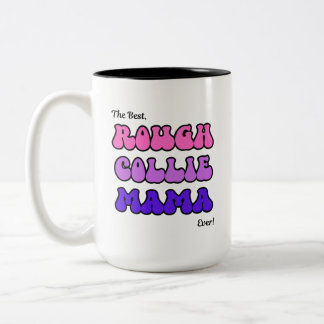 Rough Collie Mama ツートーンマグカップ