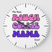 Rough Collie Mama Clock ラージ壁時計 (正面)