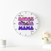 Rough Collie Mama Clock ラージ壁時計 (ホーム)
