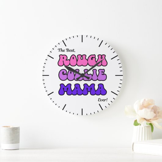 Rough Collie Mama Clock ラージ壁時計 (ホーム)
