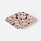 Rough Collie Paws and Bones紙プレート ペーパープレート (傾斜あり)