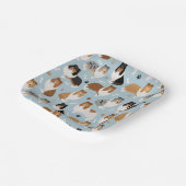 Rough Collie Paws and Bones紙プレート ペーパープレート (傾斜あり)