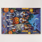 Rough Collie Trick-or-Treating Halloween Costumes ジグソーパズル (横)