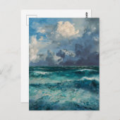 Rough Seas - Impressionism Style Seascape Art ポストカード (正面/裏面)