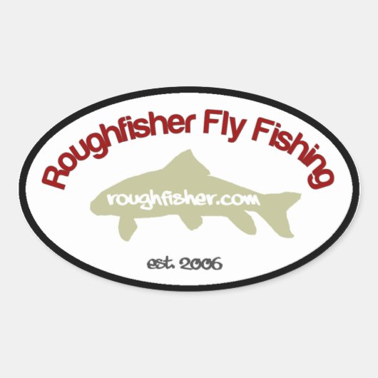 roughfisher.comオーバルステッカー 楕円形シール (正面)