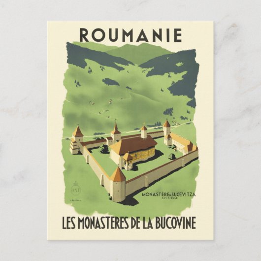 Roumanie Romania Vintage Poster 1930s ポストカード (正面)