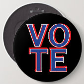 Round 6"投票ピンボタン選大統領の択 缶バッジ (正面&裏面)