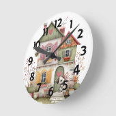 Round Acrylic Clock Country Cottage ラウンド壁時計 (傾斜)