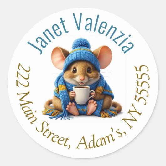 Round address labels ラウンドシール (正面)