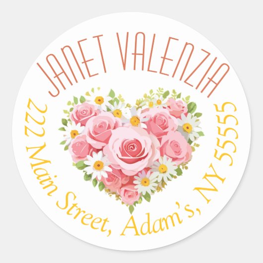 Round address labels ラウンドシール (正面)