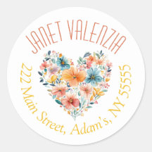Round address labels