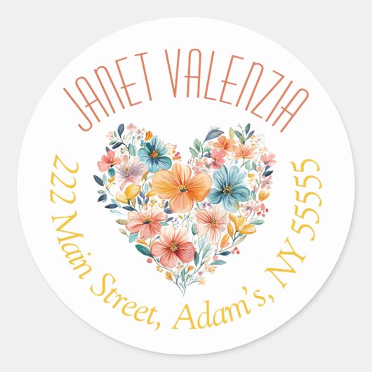 Round address labels ラウンドシール (正面)