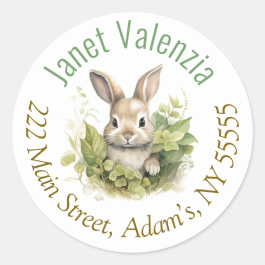 Round address labels ラウンドシール (正面)