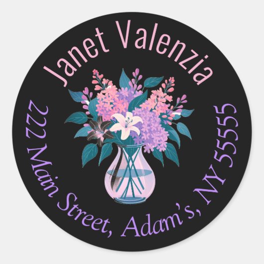 Round address labels ラウンドシール (正面)