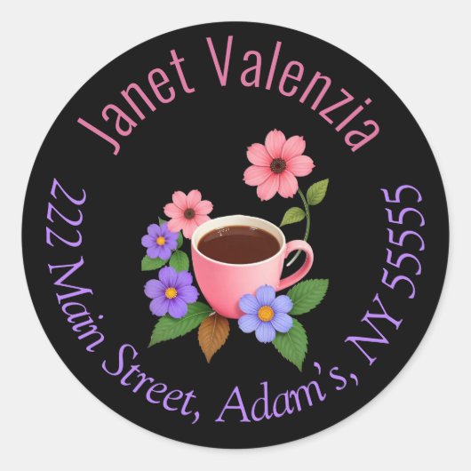 Round address labels ラウンドシール (正面)