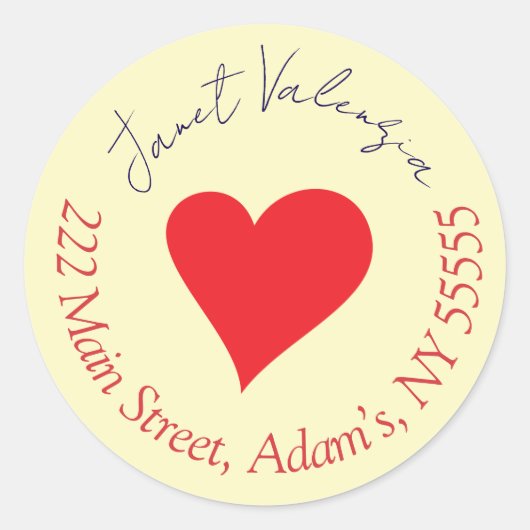 Round address labels ラウンドシール (正面)