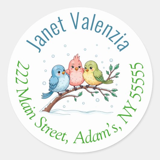 Round address labels ラウンドシール (正面)