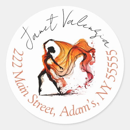 Round address labels ラウンドシール (正面)