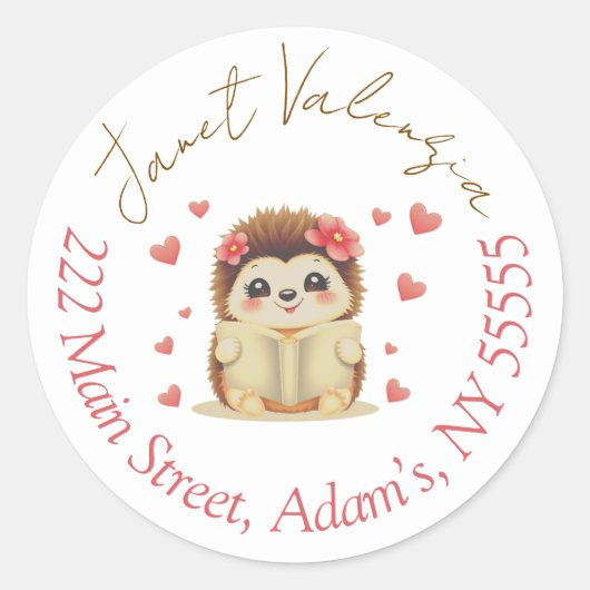 Round address labels ラウンドシール (正面)