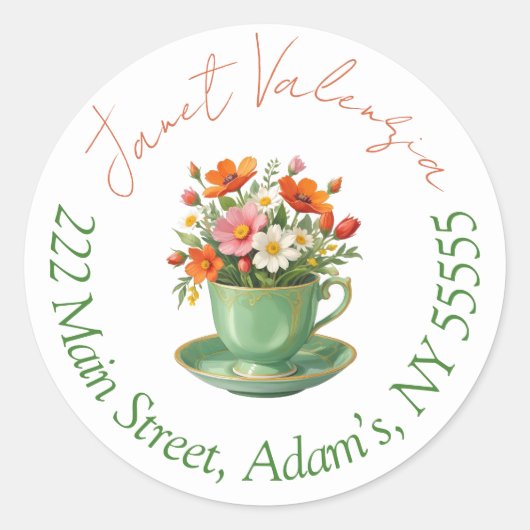 Round address labels ラウンドシール (正面)