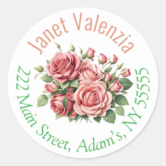 Round address labels ラウンドシール (正面)