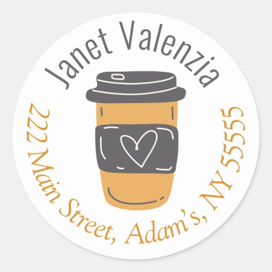 Round address labels ラウンドシール (正面)