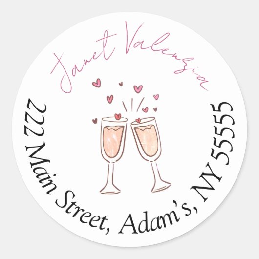 Round address labels ラウンドシール (正面)