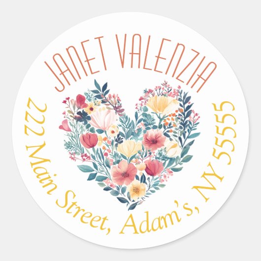 Round address labels ラウンドシール (正面)