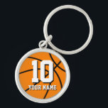Round basketball keychain | Custom name and number キーホルダー<br><div class="desc">Round basketball keychain | Custom name and number. Numbered basketball keychains | Personalizable team name and jersey number. Cool personalized sports gift idea for basketball players,  fans,  league team and high school coach. Premium key chain for sporty men women and kids (boys and girls).</div>