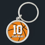 Round basketball keychain | Custom name and number キーホルダー<br><div class="desc">Round basketball keychain | Custom name and number. Numbered basketball keychains | Personalizable team name and jersey number. Cool personalized sports gift idea for basketball players,  fans,  league team and high school coach. Premium key chain for sporty men women and kids (boys and girls).</div>