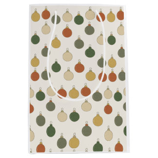 Round Baubles Pattern			 ミディアムペーパーバッグ